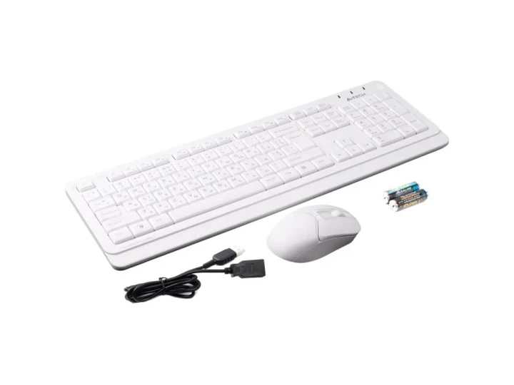 Комплект (клавіатура + миша) A4Tech Fstyler FG1012 Wireless White - изображение 2