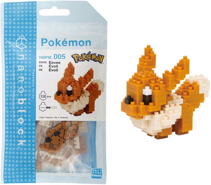 Klocki konstrukcyjne Nanoblock Pokemon Eevee 130 elementów NBPM_005 (4972825146231) - obraz 5
