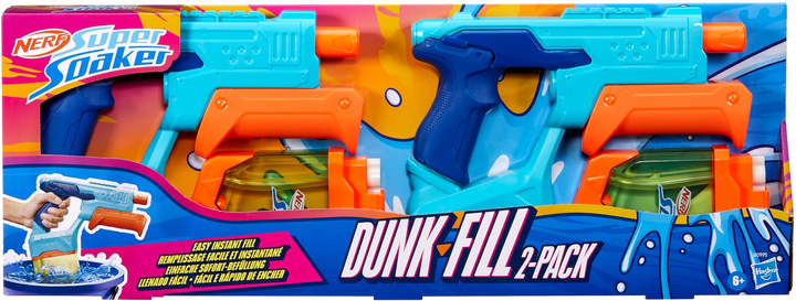 Zestaw blasterów wodnych Hasbro Nerf Super Strzał Napełnij i wrzuć 2 szt G0995 (5010996281074) - obraz 1