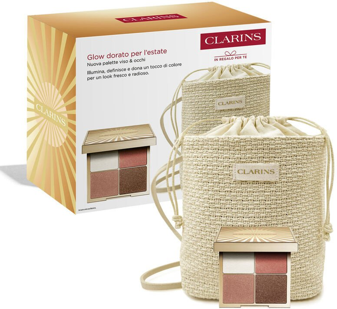 Paleta do makijażu Clarins do twarzy i oczu + Letnia torba (3666057421938) - obraz 2