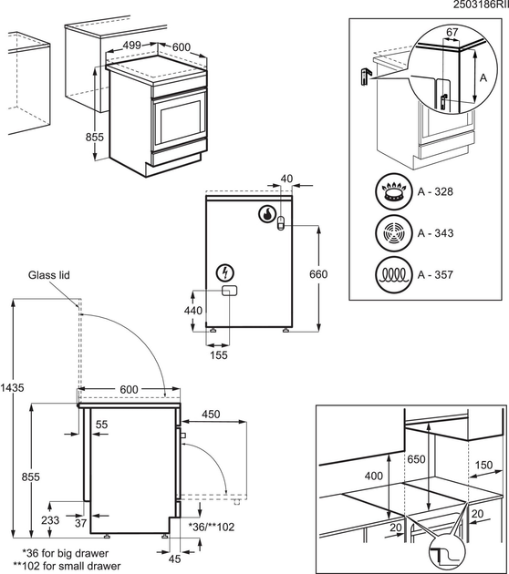 Плита комбінована Electrolux LKK560228X - зображення 7