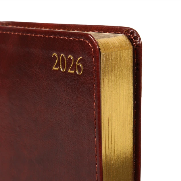 Ежедневник А6 Leo Planner датированный 2026 "Aldento", интегральный, коричневый, 352 страницы (252674) - изображение 2