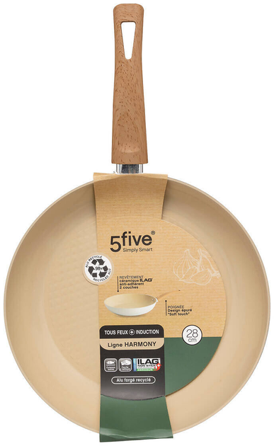 Patelnia 5five Simply Smart Harmony beżowa 28.5 cm (3560232859113) - obraz 1