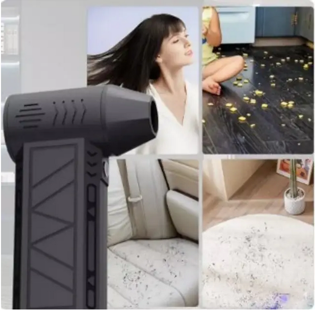 Портативная аккумуляторная воздуходувка Mini Jet Fan — турбовентилятор ручной мини-вентилятор для обдува и продувки переносной - изображение 6