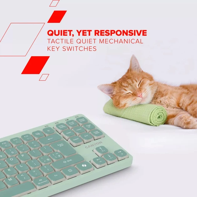 Klawiatura przewodowa Canyon OnType 10 TKL Low Profile USB Violet (CNS-HKB10V) - obraz 7