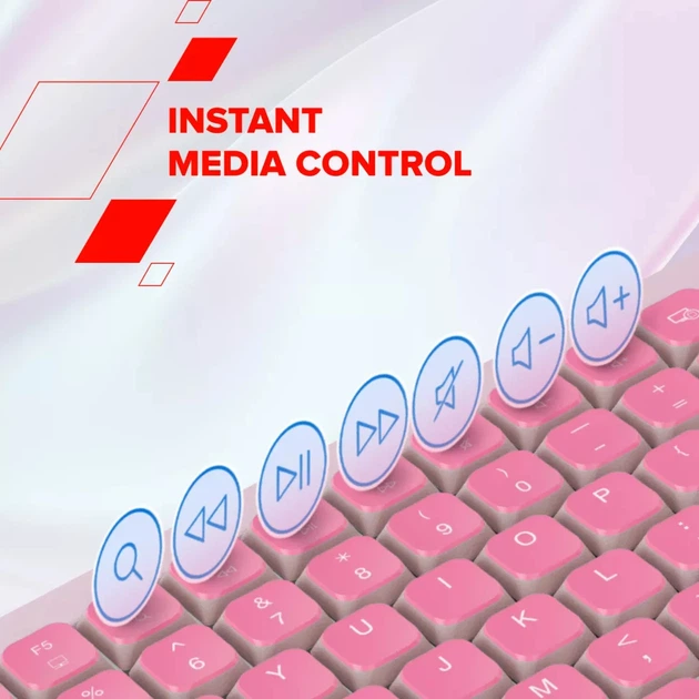 Клавіатура дротова Canyon OnType 10 TKL Low Profile USB Pink (CNS-HKB10P) - зображення 9