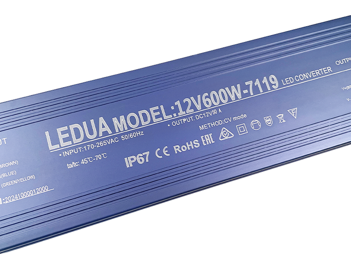 Блок питания LEDUA 12V 600W IP67 (LP-BL67-12V600W) - изображение 3
