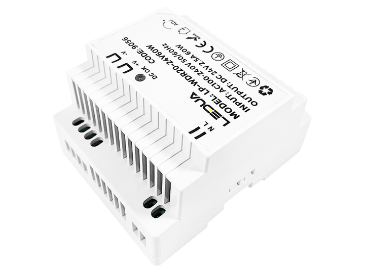 Блок питания на DIN-рейку LEDUA 24V 60W 2.5А IP20 (LP-WDR20-24V60W) - Фото 2 Блок питания на DIN-рейку LEDUA 24V 60W 2.5А IP20 (LP-WDR20-24V60W) - изображение 2