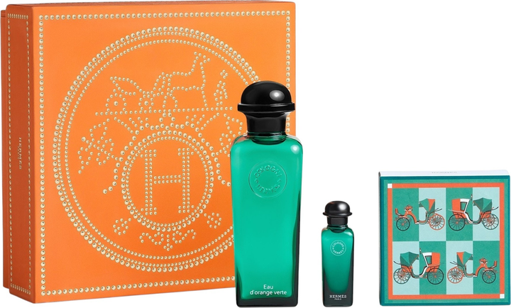 Zestaw unisex Hermes Eau d'Orange Verte Woda kolońska 100 ml + Miniaturka Woda kolońska 7.5 ml + Mydło w kostce 50 g (3346130438403) - obraz 1
