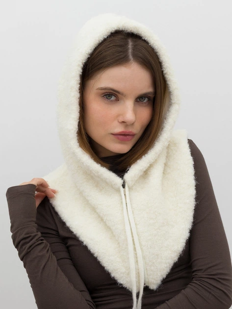 Капор женский Malisa Капучіно 5-8068-CM-122 One Size Пряженное молоко - изображение 2