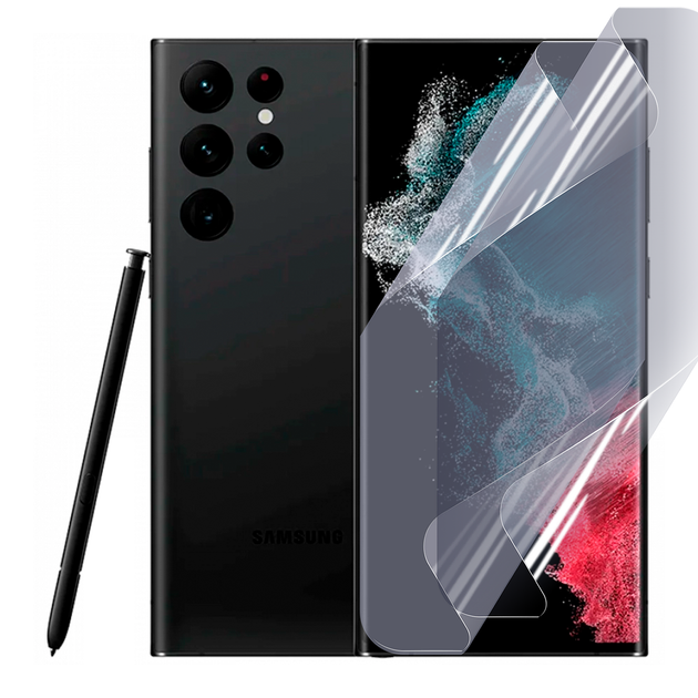 Антишпион приватная плёнка гидрогелевая для смартфона Samsung Galaxy S22 Ultra (SM-S908B) противоударная прозрачная - Фото 1 Антишпион приватная плёнка гидрогелевая для смартфона Samsung Galaxy S22 Ultra (SM-S908B) противоударная прозрачная - изображение 1