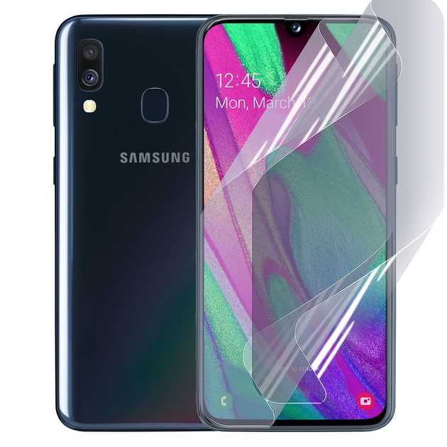 Плёнка гидрогелевая для Samsung Galaxy A40 (SM-A405F) глянцевая противоударная прозрачная - Фото 1 Плёнка гидрогелевая для Samsung Galaxy A40 (SM-A405F) глянцевая противоударная прозрачная - изображение 1