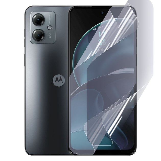 Антишпион приватная плёнка гидрогелевая для смартфона Motorola Moto G14 (PAYF0006RS) противоударная прозрачная - Фото 1 Антишпион приватная плёнка гидрогелевая для смартфона Motorola Moto G14 (PAYF0006RS) противоударная прозрачная - изображение 1