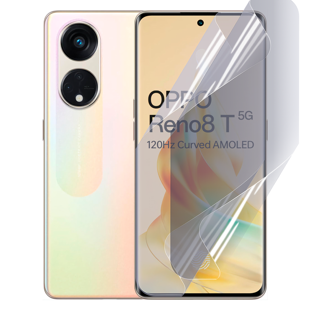 Плёнка гидрогелевая для Oppo Reno 8T 5G глянцевая противоударная прозрачная - Фото 1 Плёнка гидрогелевая для Oppo Reno 8T 5G глянцевая противоударная прозрачная - изображение 1