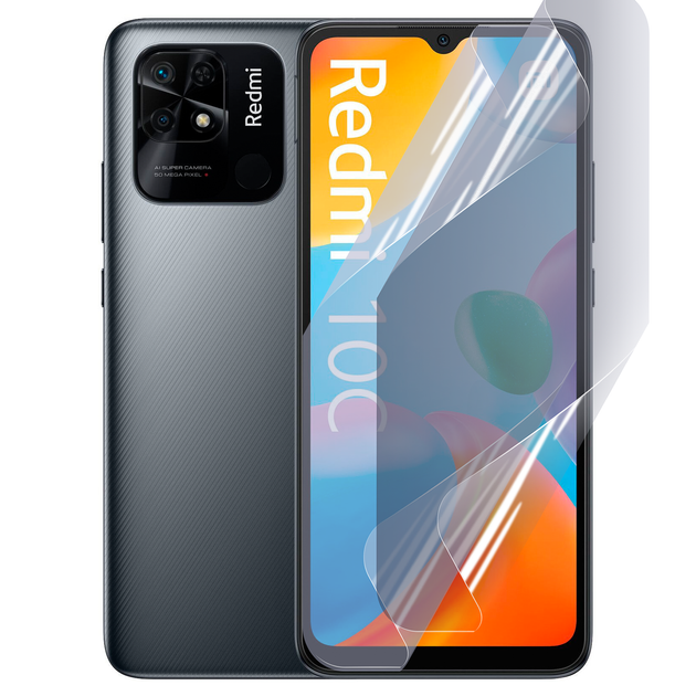 Плёнка гидрогелевая для Xiaomi Redmi 10C глянцевая противоударная прозрачная - Фото 1 Плёнка гидрогелевая для Xiaomi Redmi 10C глянцевая противоударная прозрачная - изображение 1