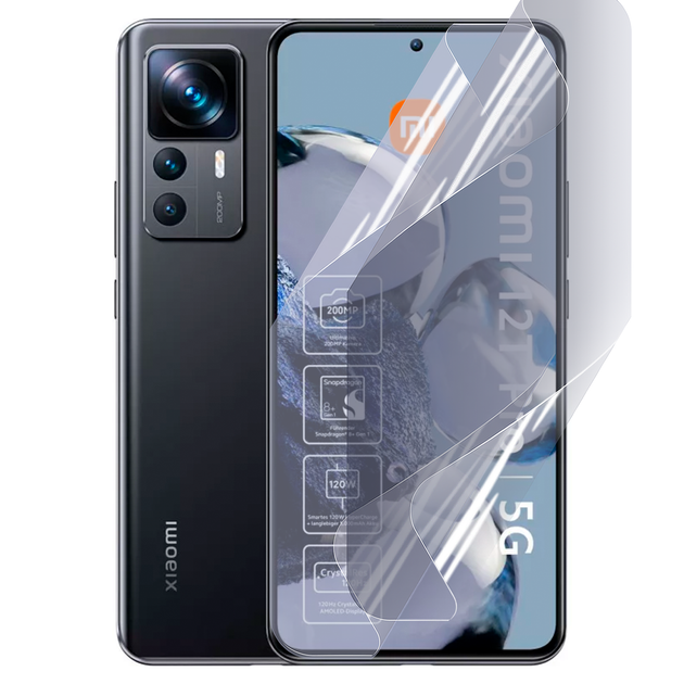 Плёнка гидрогелевая матовая для Xiaomi 12T Pro протиударная прозрачная - Фото 1 Плёнка гидрогелевая матовая для Xiaomi 12T Pro протиударная прозрачная - изображение 1