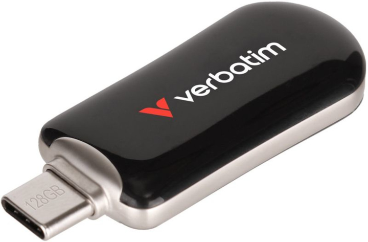 Pendrive Verbatim Plectra 128GB USB Type-C Czarny (23942302254) - obraz 3