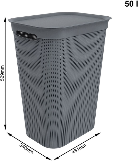 Kosz na pranie Rotho Brisen 50 l Antracyt (1023508853WS) - obraz 4