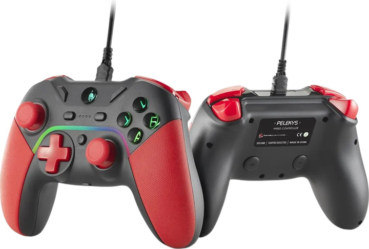 Kontroler przewodowy Spartan Gear Pelekys Black/Red (SGWPC01BR) - obraz 3