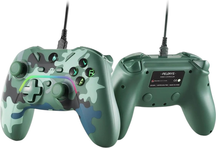 Kontroler przewodowy Spartan Gear Pelekys Green Camo (SGWPC01GC) - obraz 4