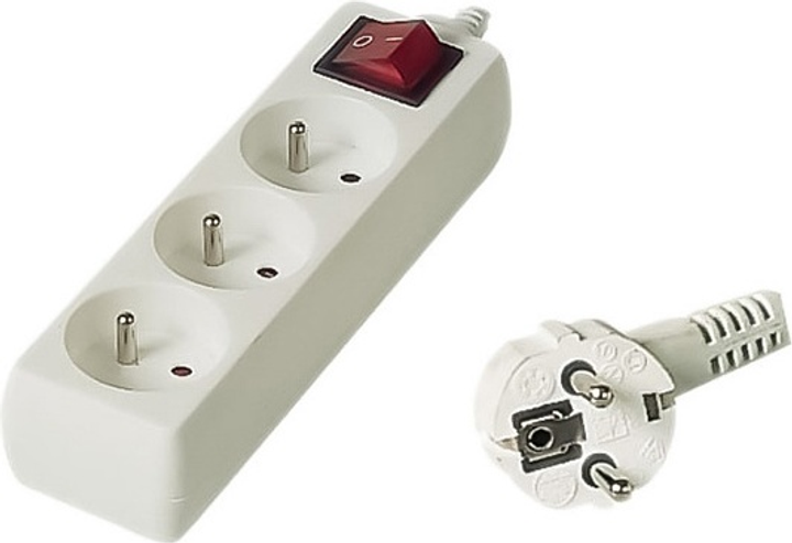 Listwa zasilająca Krup 3 gniazda 7 m White (8590274699830) - obraz 1