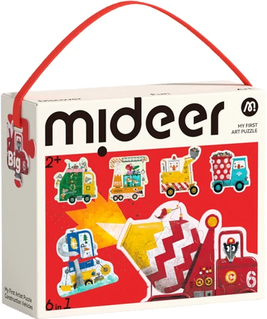 Мой первый пазл 6 в 1 Mideer Строительные машины (MD1459) - Фото 1 Мой первый пазл 6 в 1 Mideer Строительные машины (MD1459) - изображение 1