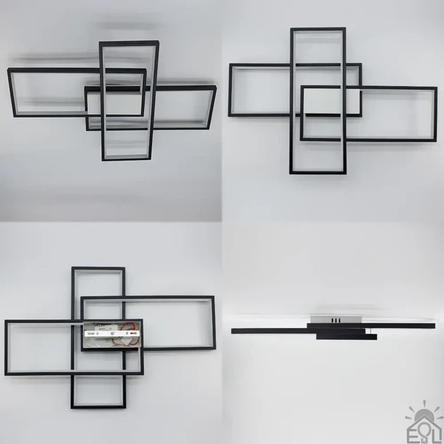 Смарт люстра управляемая светодиодная SVEN 3S 85 Вт 690x470x80 мм Черно-белая ESLLSE - Фото 7 Смарт люстра управляемая светодиодная SVEN 3S 85 Вт 690x470x80 мм Черно-белая ESLLSE - изображение 7
