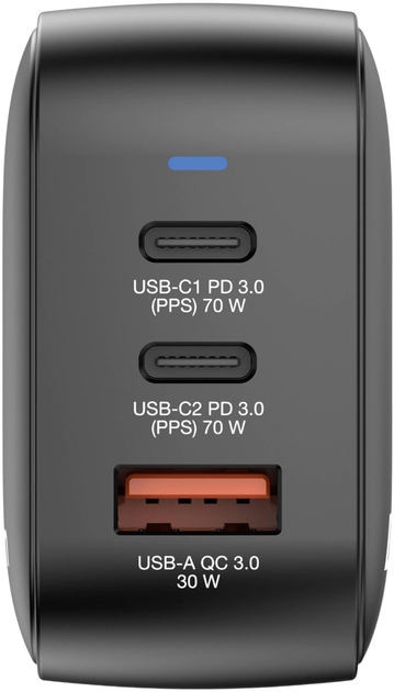Мережевий зарядний пристрій Verbatim Travel Mini GaN 70W Black (0023942322290) - зображення 2