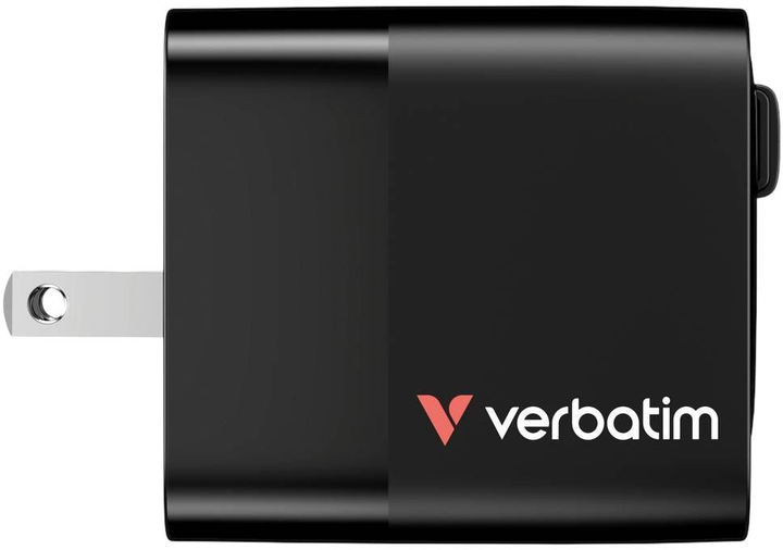 Мережевий зарядний пристрій Verbatim GaN Retractable Cable 65W Black (0023942322177) - зображення 4