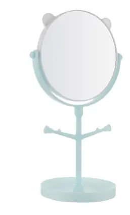 Дзеркало косметичне настільне двостороннє Beauty LUXURY M-023 двостороннє блакитне на довгій ніжці з 3Х збільшенням,14 см - Фото 2 Дзеркало косметичне настільне двостороннє Beauty LUXURY M-023 двостороннє блакитне на довгій ніжці з 3Х збільшенням,14 см - зображення 2