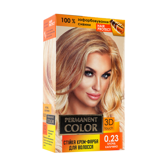 Крем-краска для волос с окислителем Permanent Color № 0.23 Блонд капучино Аромат (4820147055307) - изображение 3