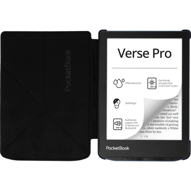 Чехол для электронной книги Pocketbook 6 PB629/634 Origami cover Black (H-SO-634-K-WW) - Фото 4 Чехол для электронной книги Pocketbook 6 PB629/634 Origami cover Black (H-SO-634-K-WW) - изображение 4