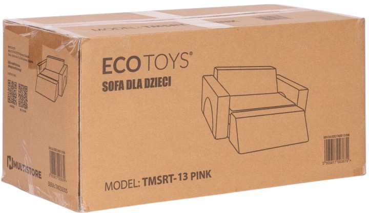 Fotel modułowy EcoToys dla dzieci DIY 8 miękkich poduch Rożowy (5905817003679) - obraz 9