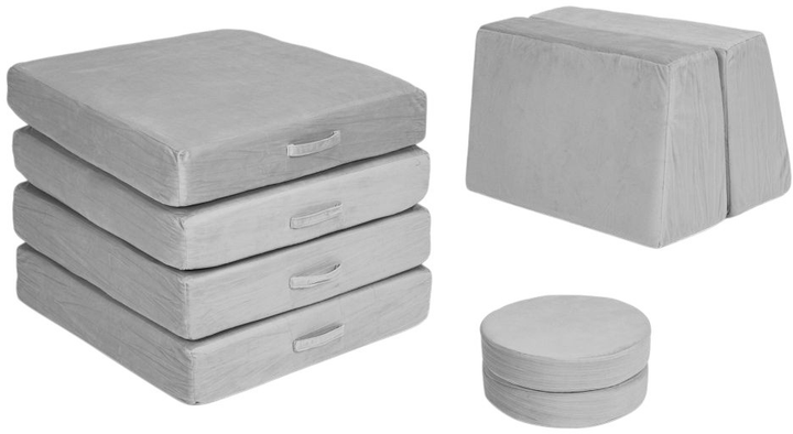 Модульний диван EcoToys для дітей DIY 8 м'яких подушок Сірий (5905817003693) - зображення 6