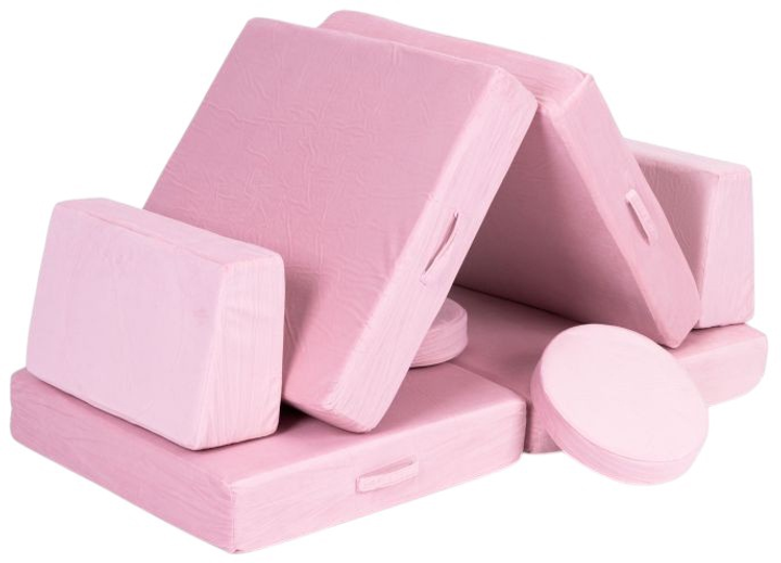 Модульний диван EcoToys для дітей DIY 8 м'яких подушок Рожевий (5905817003686) - зображення 2