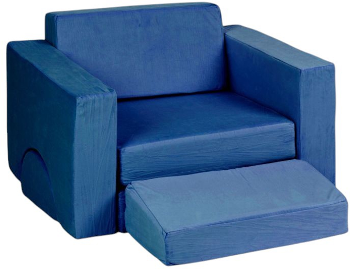 Fotel modułowy EcoToys dla dzieci DIY 8 miękkich poduch Niebieski (5905817007462) - obraz 1