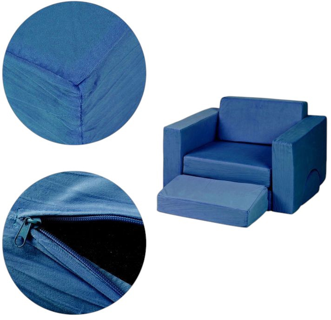 Fotel modułowy EcoToys dla dzieci DIY 8 miękkich poduch Niebieski (5905817007462) - obraz 8