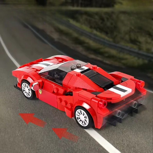 Дитячий конструктор Mould King спортивна машина Ferrari із пластику 329 деталей червона розміром 15.4 на 8.6 на 4.3 см для хлопчиків від 8 до 12 років (AW-839) - Фото 4 Дитячий конструктор Mould King спортивна машина Ferrari із пластику 329 деталей червона розміром 15.4 на 8.6 на 4.3 см для хлопчиків від 8 до 12 років (AW-839) - зображення 4