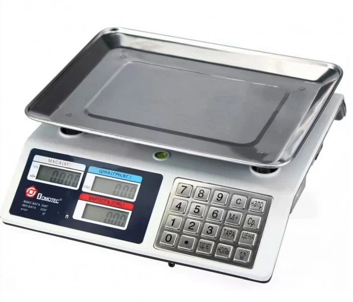 Весы торговые электронные до 50 кг, Domotec MS-982S / Настольные весы с металлическими кнопками для торговли (67787) - изображение 4