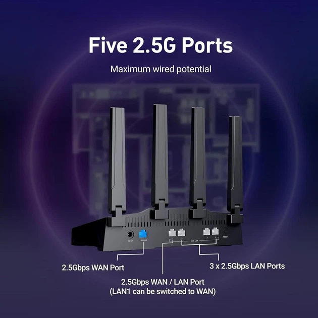 WiFi 7 Роутер GL.iNet GL-BE9300 Flint 3 VPN OpenWrt – фото, отзывы