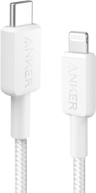 Kabel Anker 322 USB-C to Lightning - 1.8 m Nylon White (A81B6H21/A81B6G21) - obraz 1