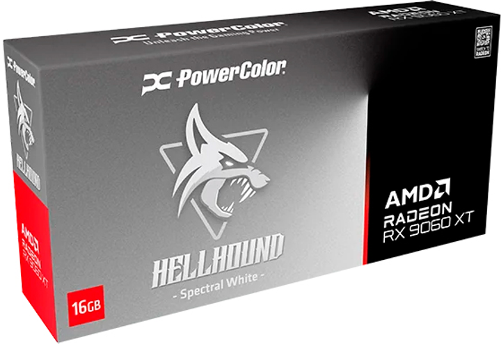 Karta graficzna Powercolor PCI-Ex Radeon RX 9060 XT Hellhound Spectral White 16GB GDDR6 (128bit) (3310/20000) (HDMI, 2 x DisplayPort) (RX9060XT 16G-L/OC/WHITE) - obraz 8