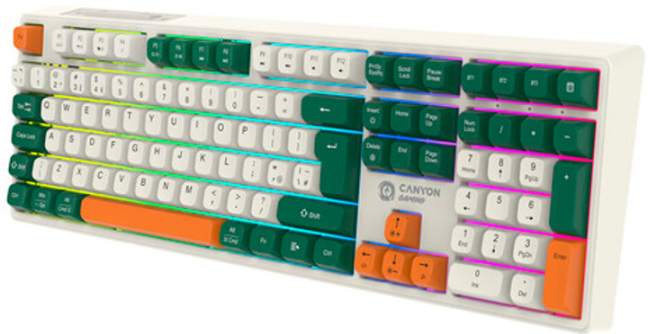 Клавіатура бездротова Canyon Shadder GKW-11 RGB Silent Wireless/Bluetooth/USB White (CND-SKBW11) - зображення 5