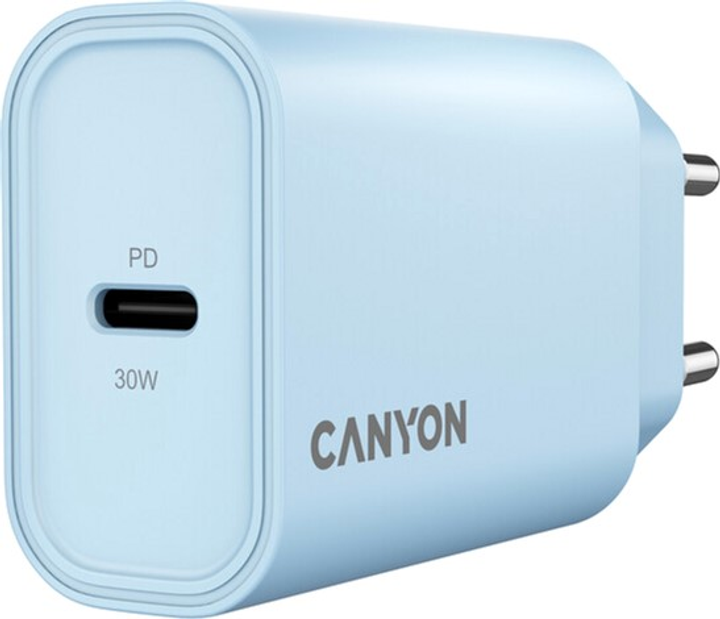 Ładowarka sieciowa Canyon OnCharge 30CL 1xPD Type-C 30W Light Blue (CNE-CHA30CLLBL) - obraz 5
