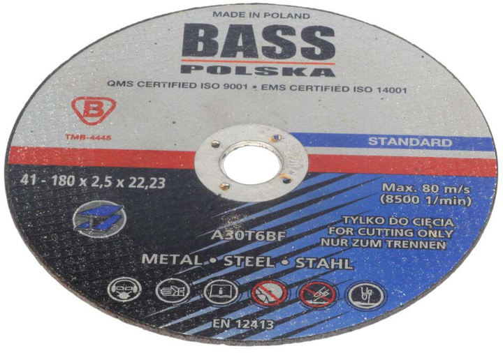 Tarcza Bass Polska 180 x 2.5 x 22.3 mm 2483 (5902067616932) - obraz 1