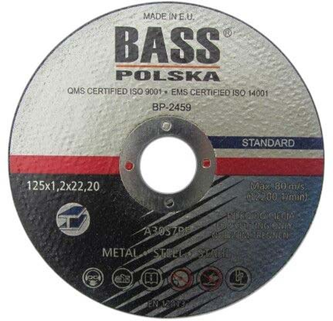 Tarcza Bass Polska 125 x 1.2 x 22.2 mm 2459 (5902067603871) - obraz 1