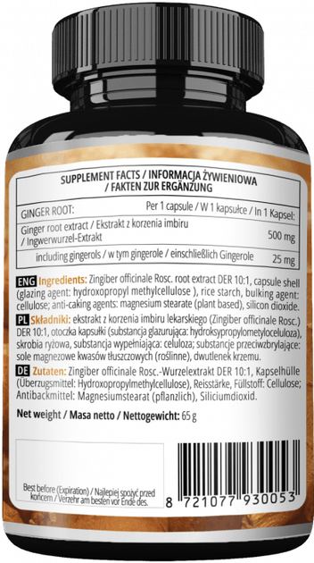 Дієтична добавка Apollo's Hegemony Ginger Root 90 капсул (8721077930053) - зображення 2