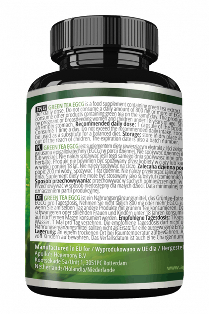 Suplement diety Apollo's Hegemony Green Tea EGCG 120 kapsułek (8721077930329) - obraz 2