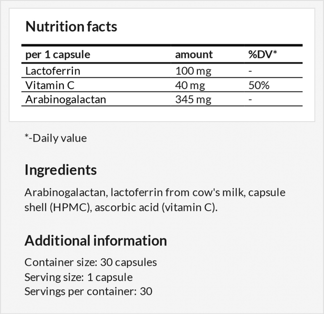 Suplement diety Apollo's Hegemony Lactoferrin+ 30 kapsułek (8721077930794) - obraz 3