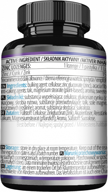 Suplement diety Apollo's Hegemony Zinc Lozenges 70 pastylek do ssania (8721077931845) - obraz 3